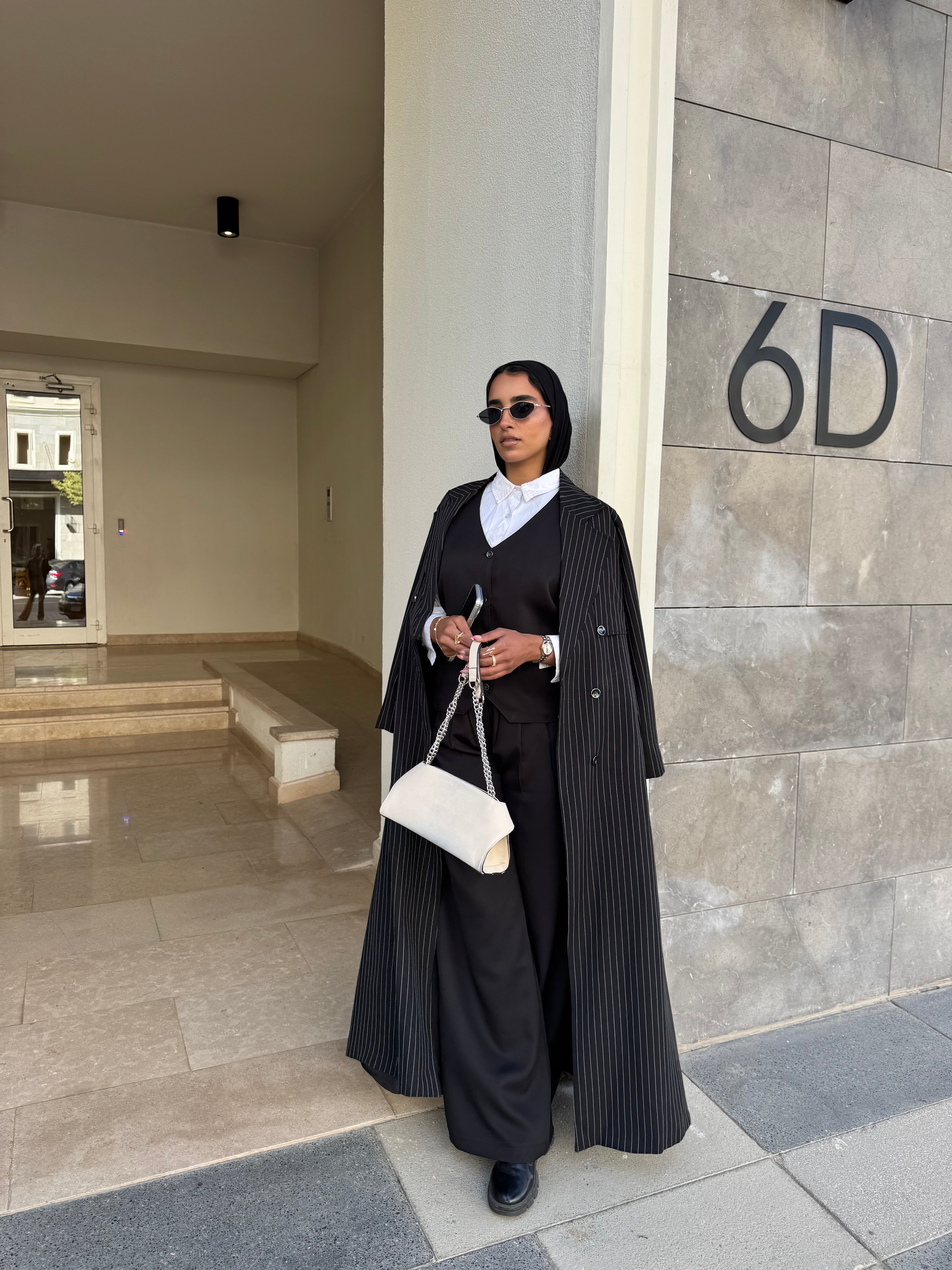 Striped Black Formal Suit